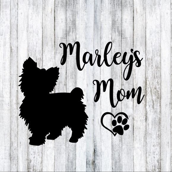 Request!  Marley’s Mom :) Yorkie Decal (White) - Picture 1 of 1